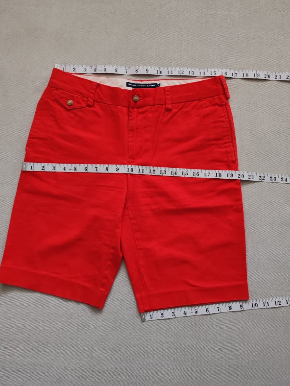 Ralph Lauren Sport Women's Red Chino Shorts Size 8 Cotton Classic Preppy - Picture 2 of 12